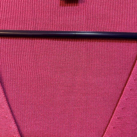 Ann Taylor Women Silk Long Sleeve Crew Neck Cardigan Sweater Pink Size XL - Picture 2 of 5